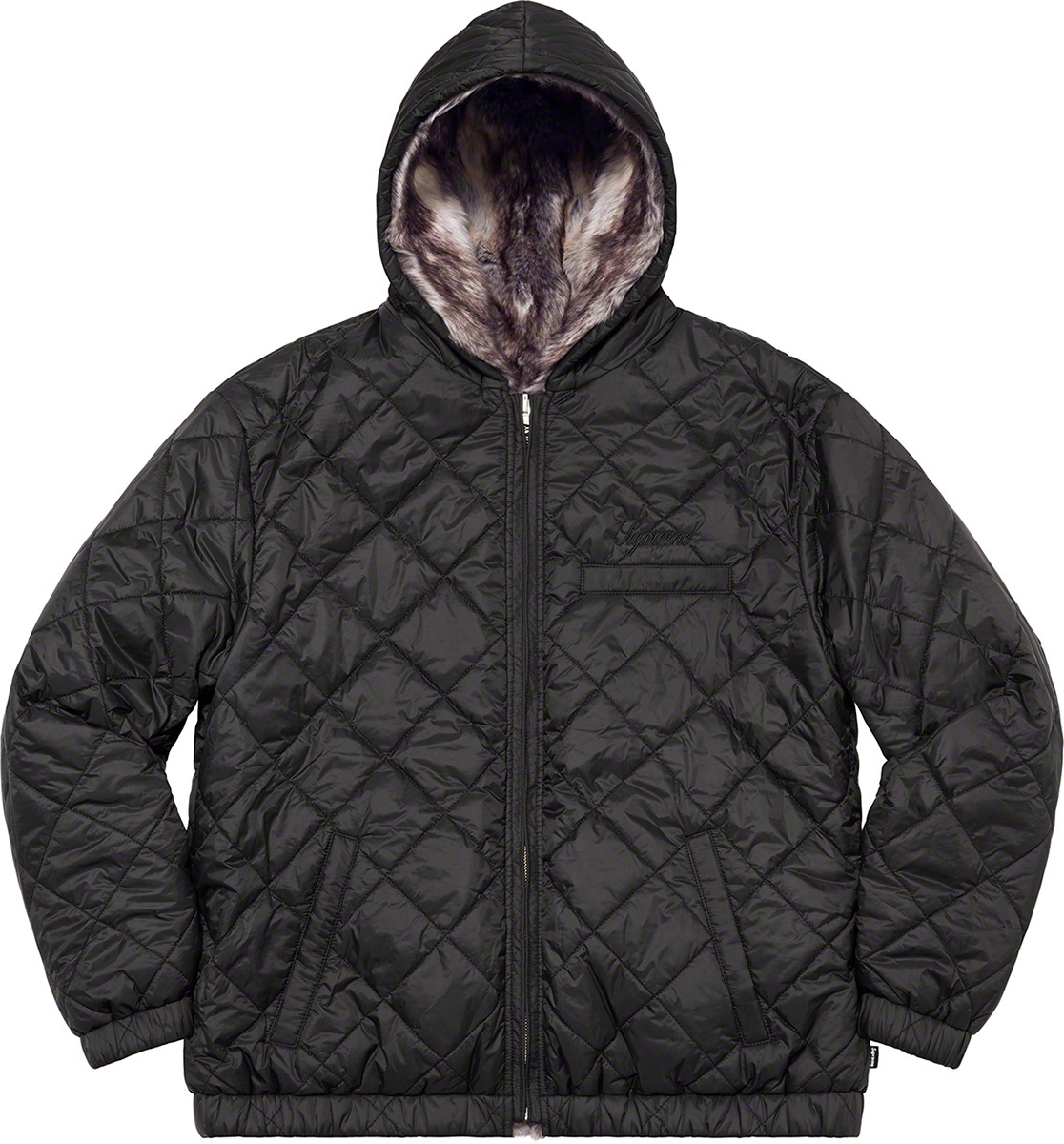 Faux Fur Reversible Hooded Jacket view 15